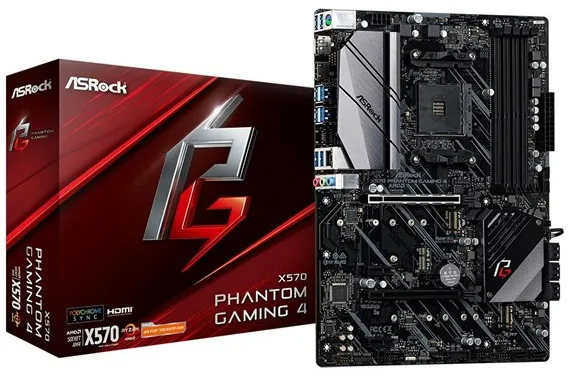 ASRock X570 PHANTOM GAMING 4 Moderkort - AMD X570 - AMD AM4-sockel - DDR4 RAM - ATX